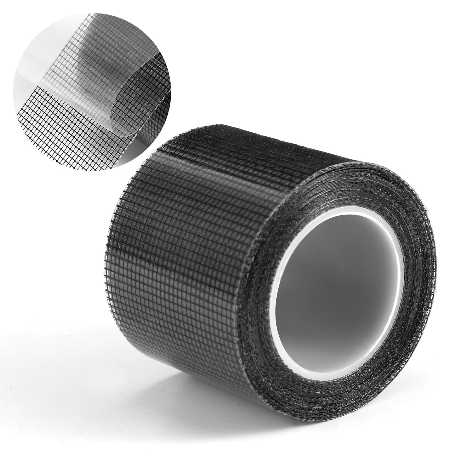 ADLABLD Black Window Screen Repair Tape, 2" x 16ft (196") Strong Adhesive Fiberglass Mesh Patch Tape, Weather Resistant Screen Repair Tapes for Torn Window Screens and Screens Door Tears Holes