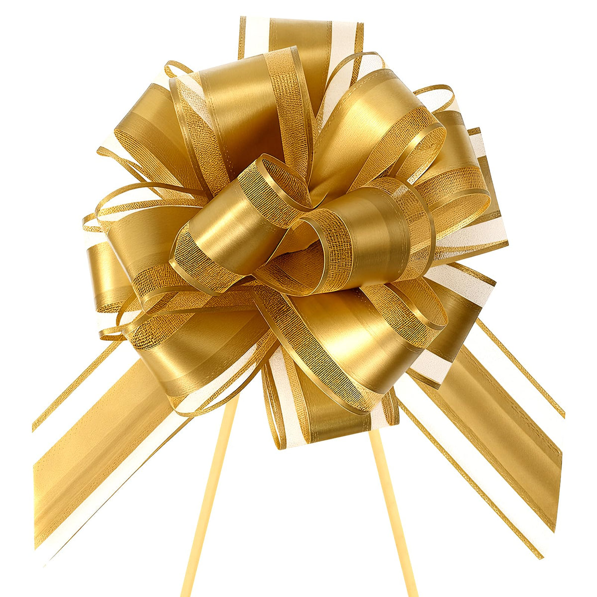 Quilax 6 Pcs Gold Gift Bow 15cm Pull Bow Gift Bow