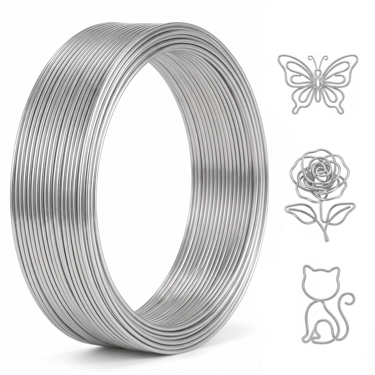 Tweruna Craft Wire 1 mm x 10 m Aluminium Wire for Crafts