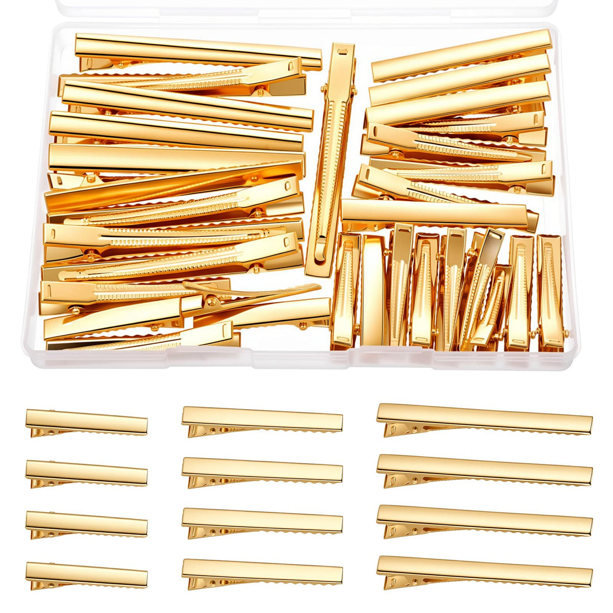 30 Alligator Hair Clips 3 Sizes Metal Hair Clips for Crafts