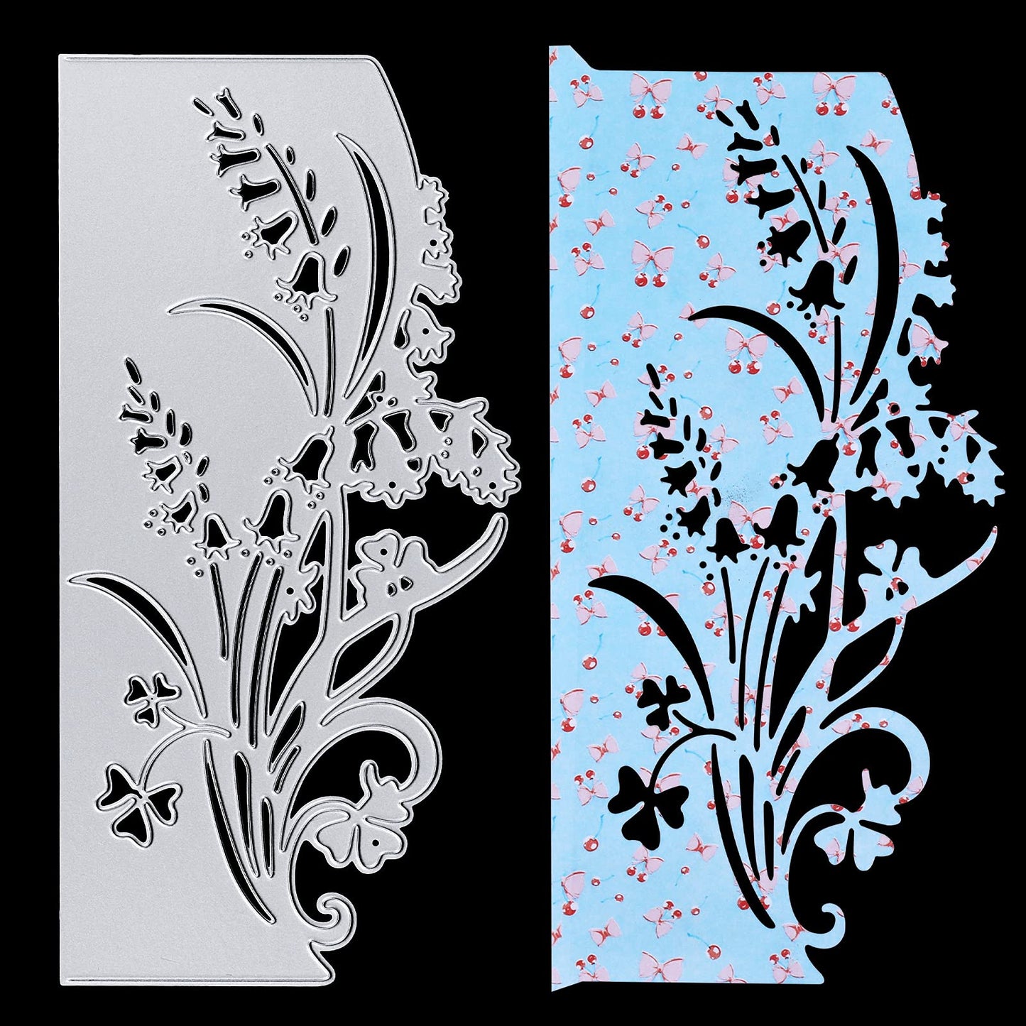 Aster Die Cuts for Card Making,Flower Butterfly Metal Cutting Dies for DIY Scrapbooking Lace Border Edge Carbon Steel Embossing Template Metal Stencils DIY Craft Paper Dies Card Making