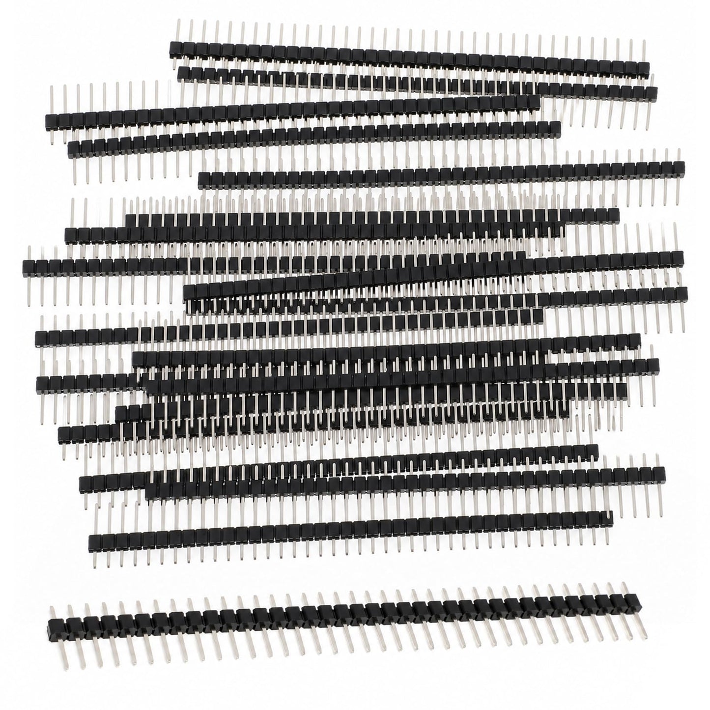 20 PCS Male Header Pins, 2.54 Mm 40 Pin Header Strip Breakaway Headers