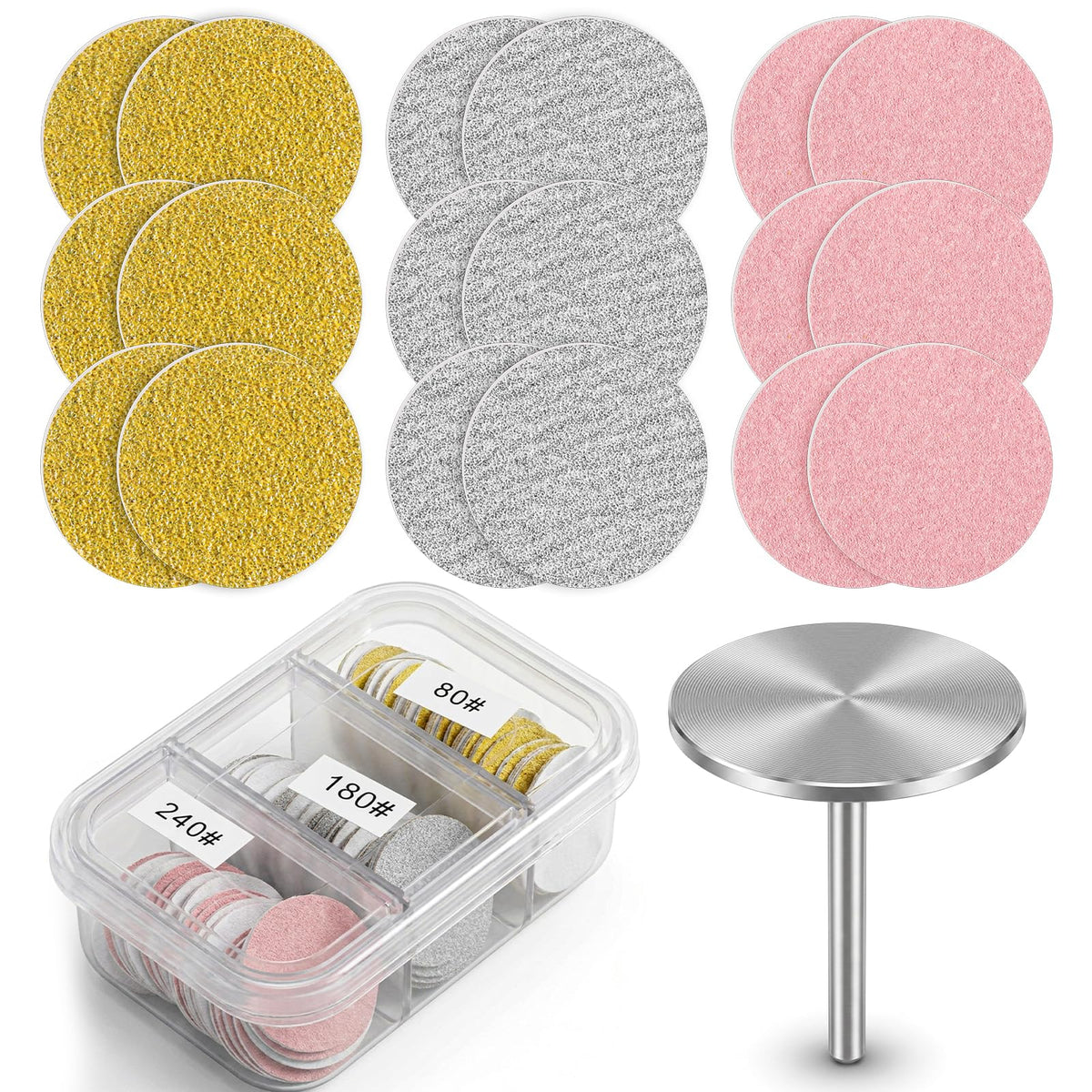 Sanding Discs Pedicure 25 mm Feet Grinde Sandpaper Pack of 60