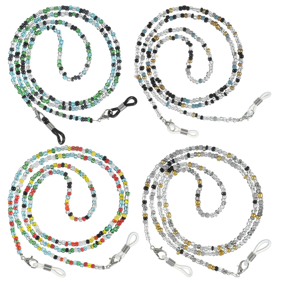 Yuomeaz Set of 4 Glasses Chains for Women, Pearl Glasses Chains