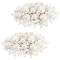 1 Pair Pearl Flower Shoe Clips 2.56 x 1.37Inch White Floral Shoes Clips Charms Elegant Pearl Flower Detachable Crystal Shoes Clip for Women Bridal Wedding Decorative Pearls Clip for Women Heels Flats