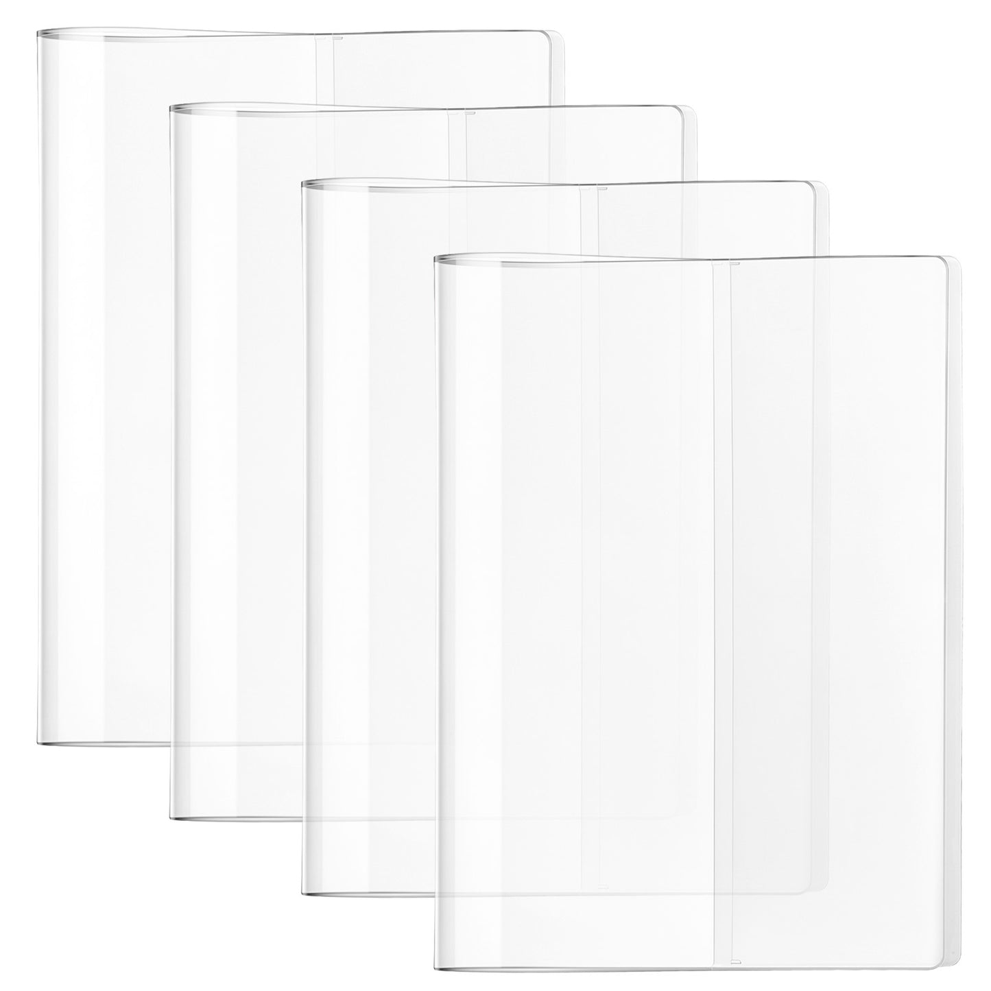 4 Pack A6 Clear Planner Cover, Transparent PVC A6 Notebook Cover