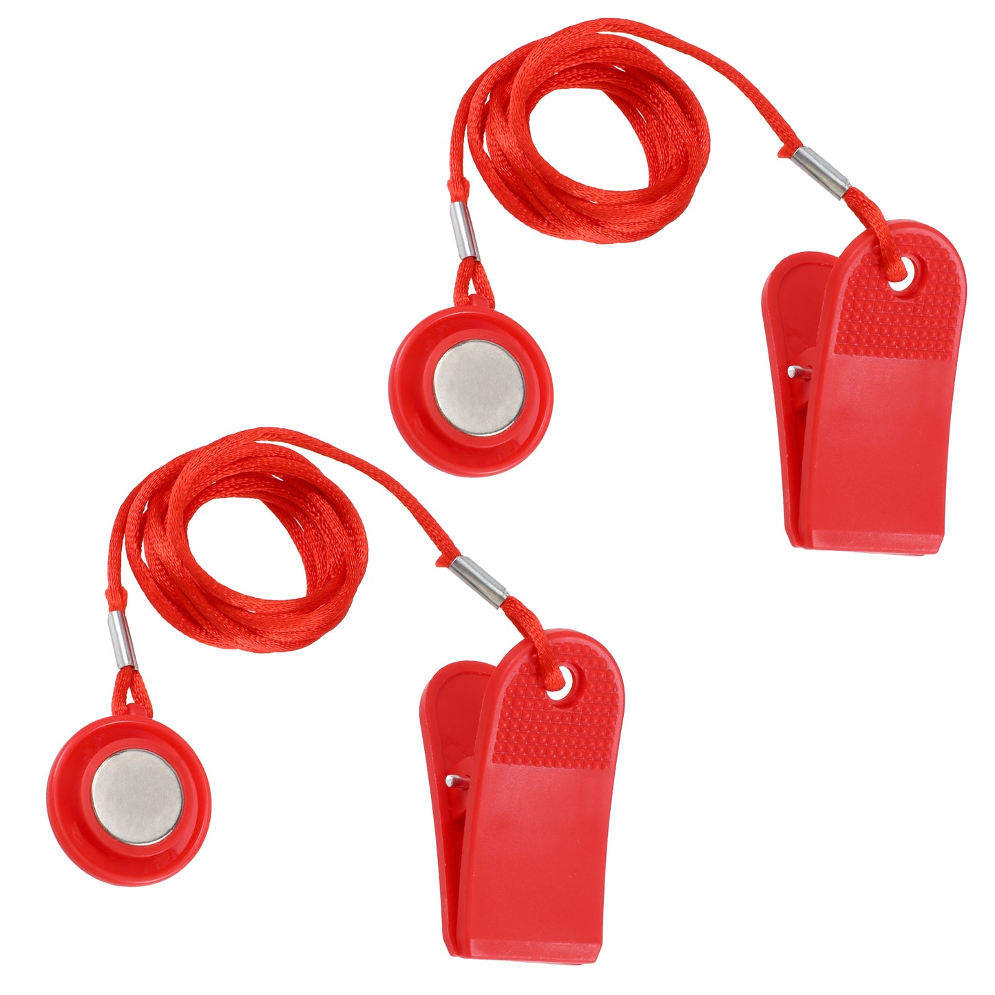 Aysatogc 2PCS Treadmill Magnet Safety Key, Magnetic Safety Switch Universal Treadmill Replacement Accessories Emergency Stop Magnet for Most Treadmills Running Machines(Red)