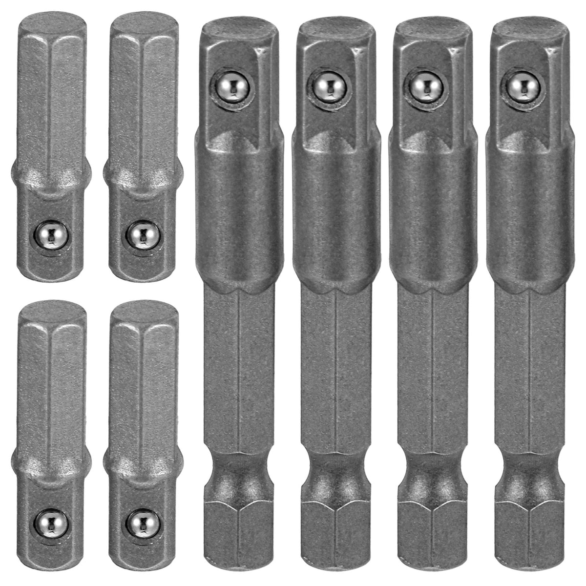 8Pcs 1/4 Hex to 1/4 Square Socket Adapter, Hex to Square Socket Bit Adapter