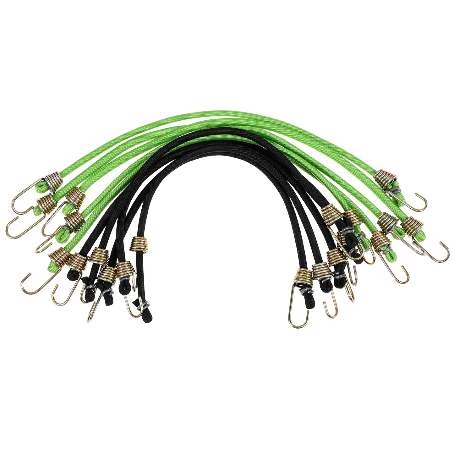 10 Pack Bungee Cords with Hooks, with Hooks 11 Inch Bungee Cord for Outdoor, Tarp Covers, Canvas Canopies, Motorcycle, and Cargo - by Xpose Safety, Weatherproof