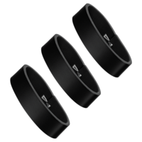 Thinp 3 Pcs Leather Belt Loop Keeper, 1.3" Belt Keeper Loops Belts Loops to Hold Belts in Place BeltLoop Holder Retainer for Replacement Strap BeltAccessories (Black)