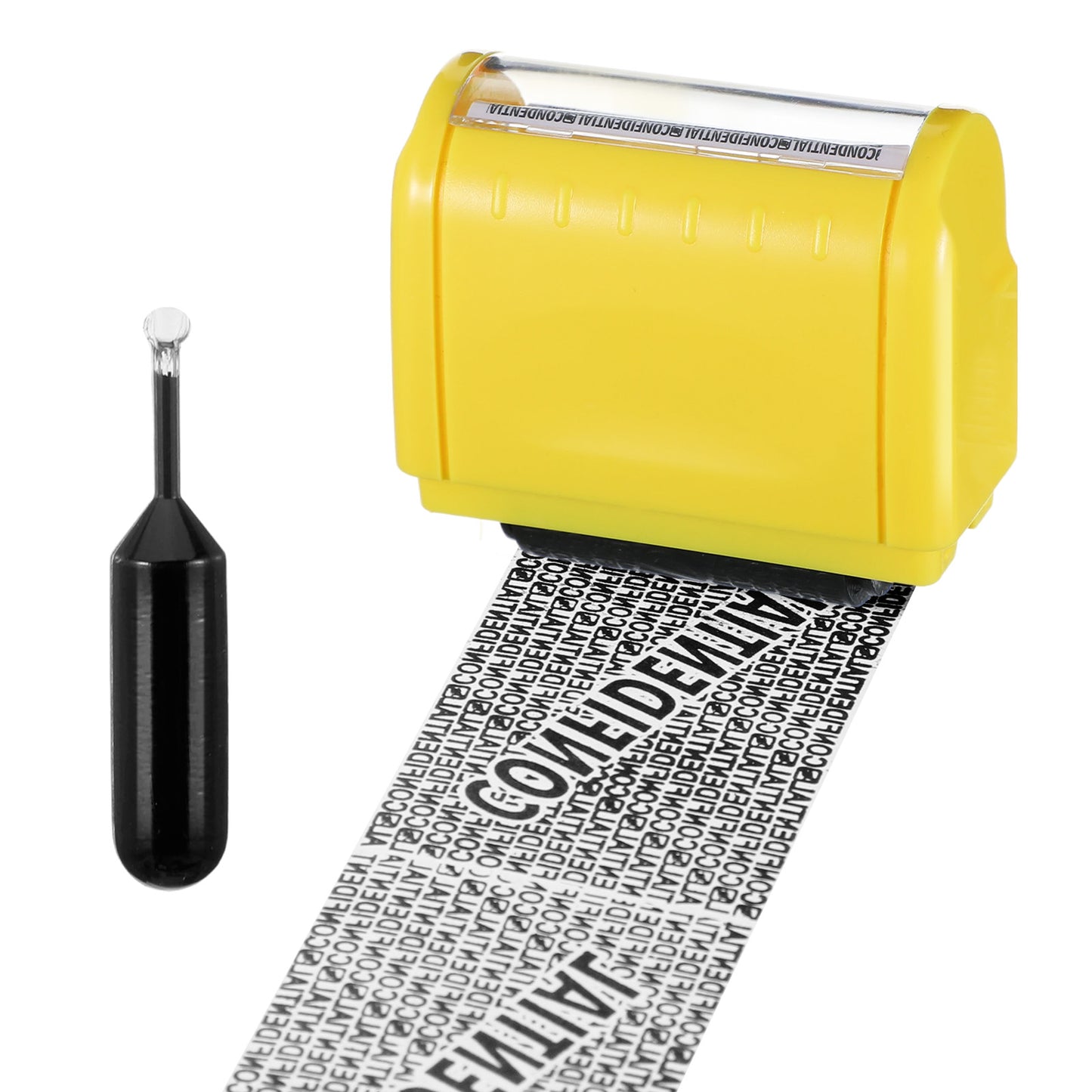 1 Pc Confidential Roller Stamp, Identity Theft Protection Roller Stamps Data Protection Stamps Anti Theft Security and Privacy Guard Stamp with 1 Ink Refills Designed for ID Blackout Security
