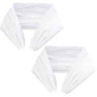 Aysatogc 2 Pcs Detachable Sleeves for Wedding, Bridal Sleeve Covers Bridal Tulle Shawl Removable Sleeves for Wedding Dresses Prom Evening Gowns
