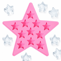 Star Ice Cube Tray, Star Silicone Mold, Easy Release Ice Cube Maker for Cake Candy Chocolate Gummy ICES Crayons Jelly