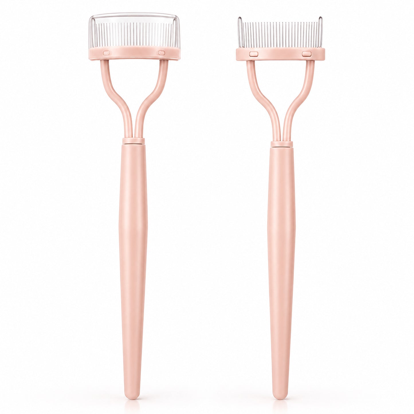 2 PCS Eyelash Comb, Portable Lash Comb Separator Applicator with Cover, Eyelash Brush Lash Grooming Brush Tool for Women Mascara Makeup Tools