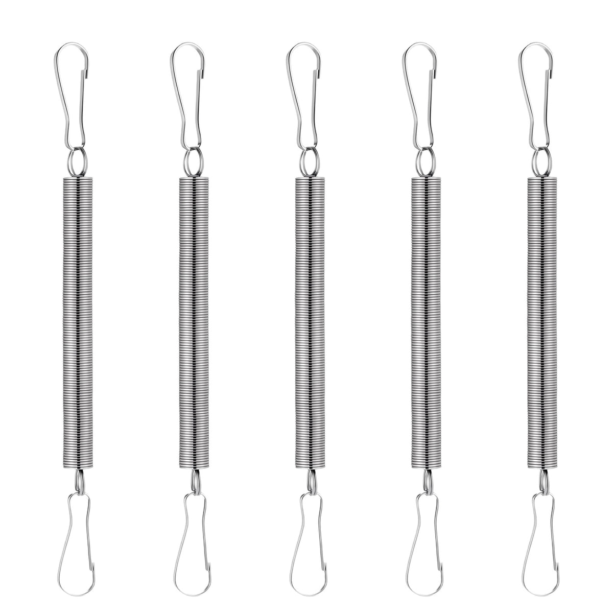 Yuomeaz 5Pcs Cage Clips Water Bottle Extension Spring with 2 Clips