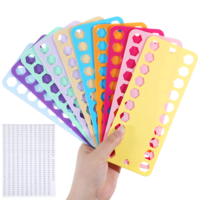 10-Pack Embroidery Floss Organizer, Cross Stitch Thread Holders Storage Tool 20 Positions Sewing Tools Plastic Floss Bobbin Portable Craft Storage for Craft DIY Embroidery