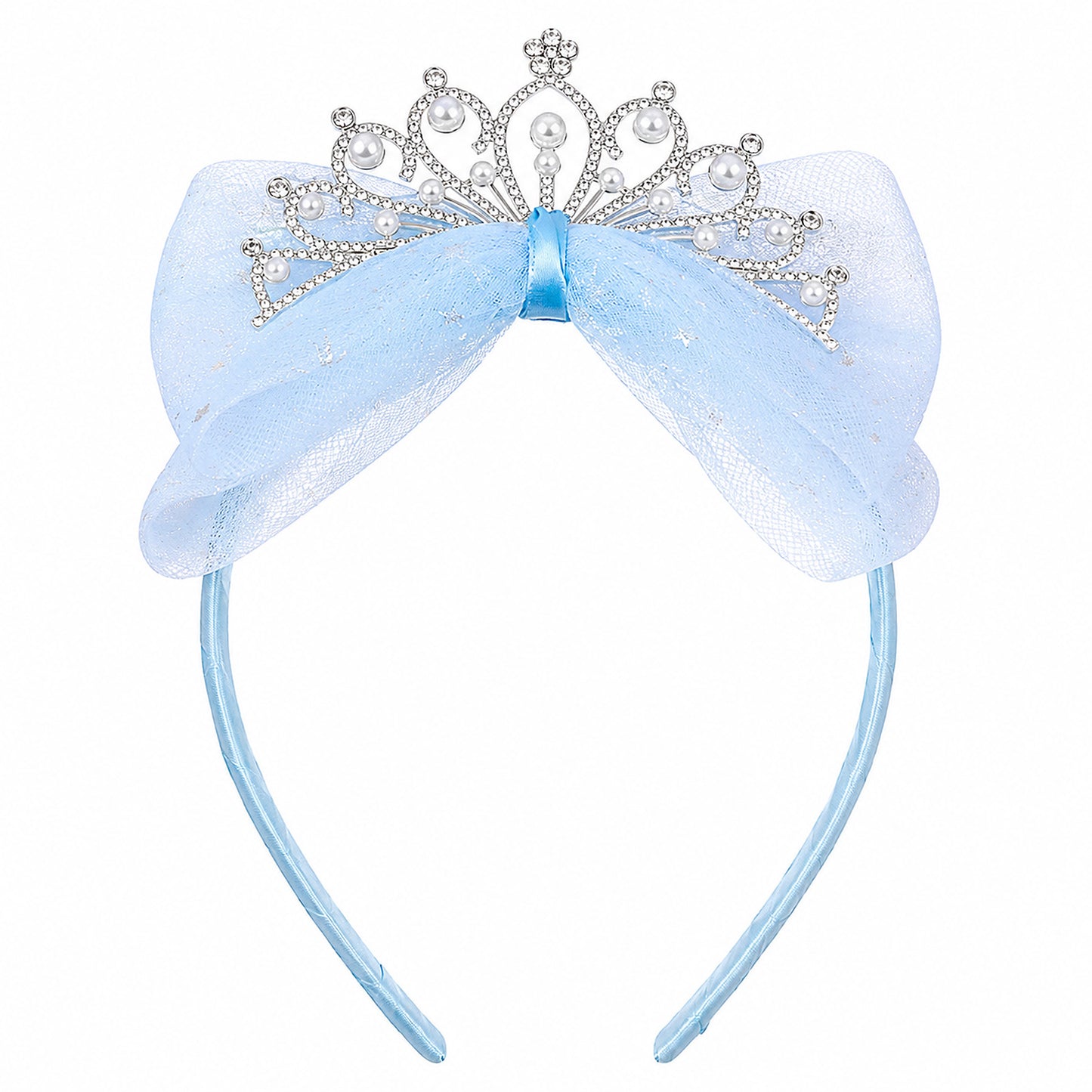 ZEYIYER Princess Crown, Crystal Rhinestone Princess Crown for Women Girl, Blue Fairy Crowns Headband for Birthday, Christmas, Party, Prom, Carnival