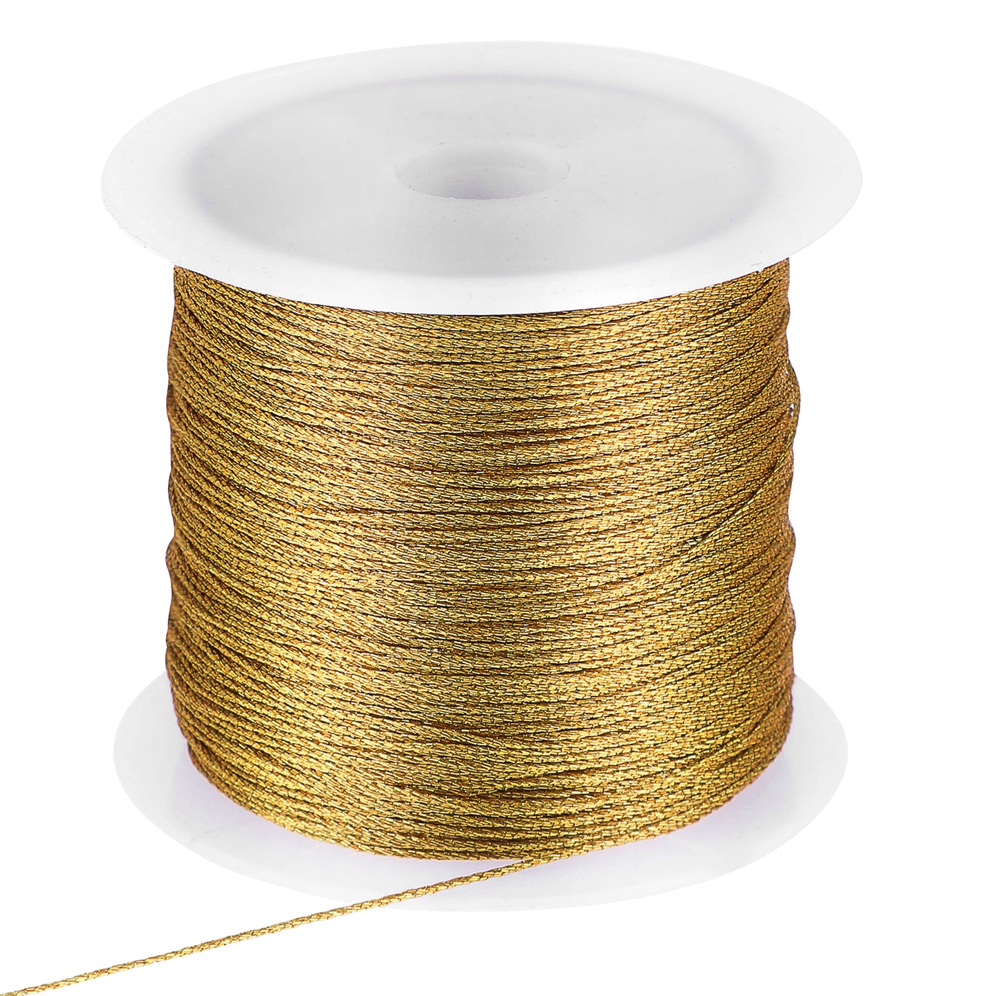 Tinsel String 109 Yards/328 Feet Spool Gold Metallic Cord Gold Thread String Jewelry Braided Thread for Gift Wrapping Graduate Valentine's Day Decorates Bracelet Thread Gold Craft Making String Cord