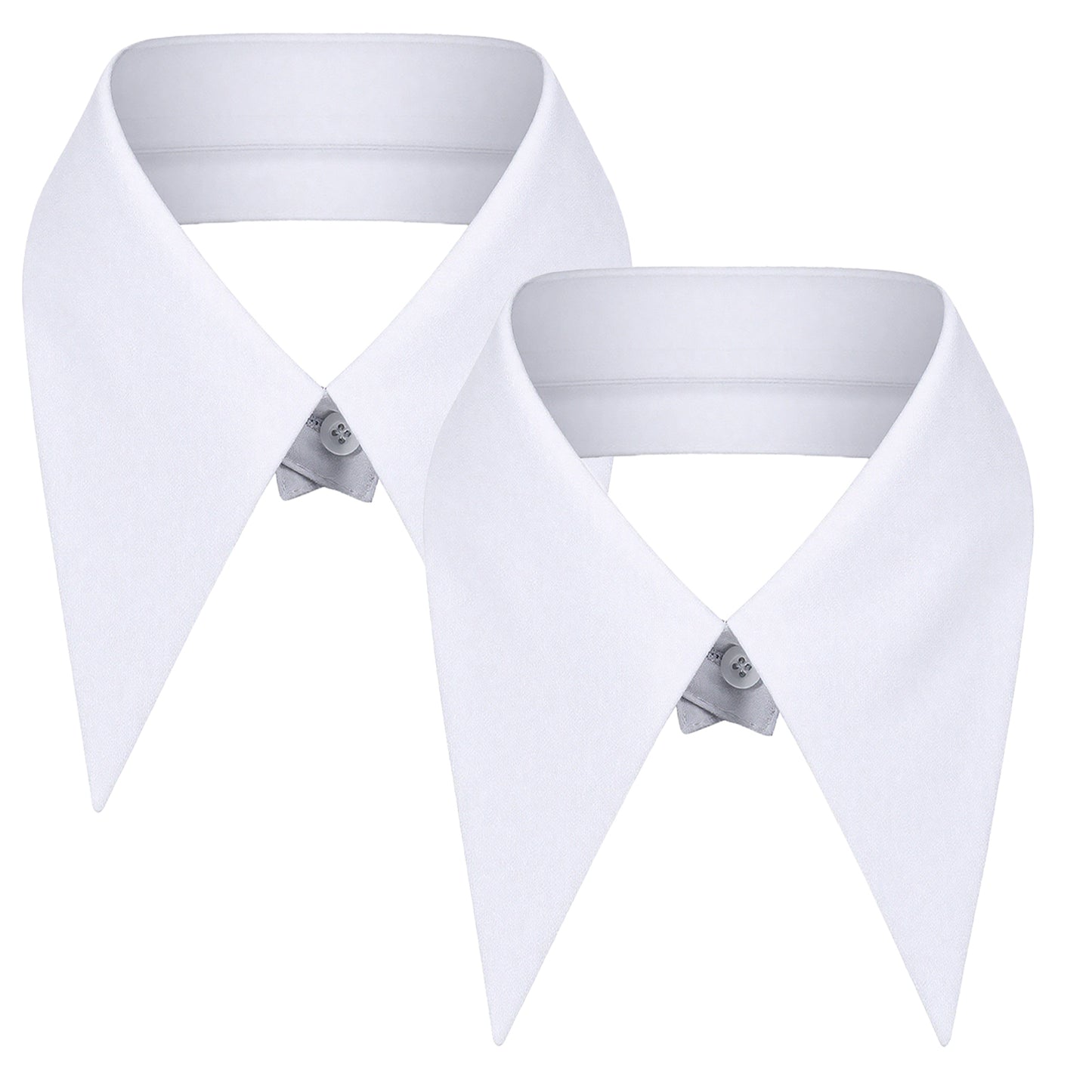 Aeaocvo 2Pcs Fake Collar for Women, Detachable False Collar for Dresses Blouses Sweaters Half Shirt Faux Blouse Collars(White,White)