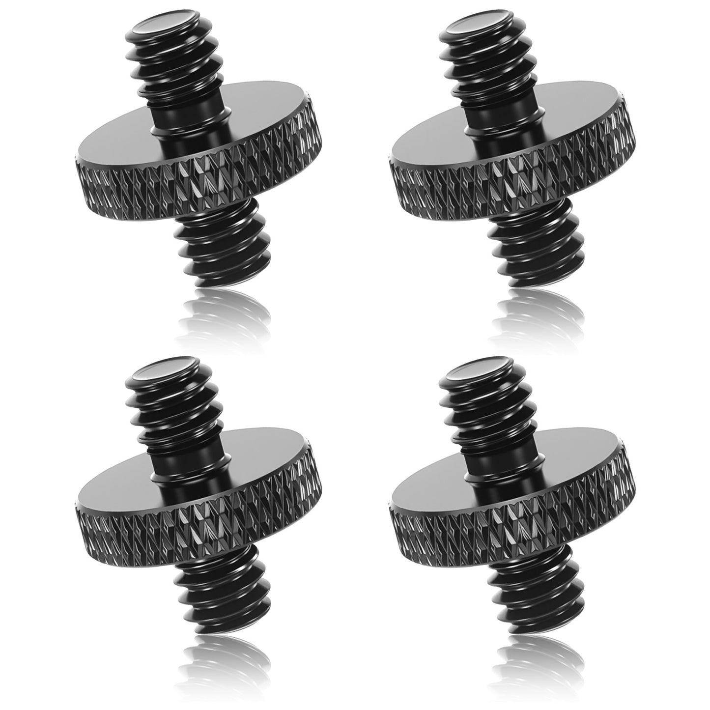 1/4" Male to 1/4" Male Tripod Screw, Double Head Stud Standard Mounting Thread Converter,Camera Cage Mount Threaded Light Stand Screw,Precision Made for Camera Tripod Monopod Ballhead Light Stand