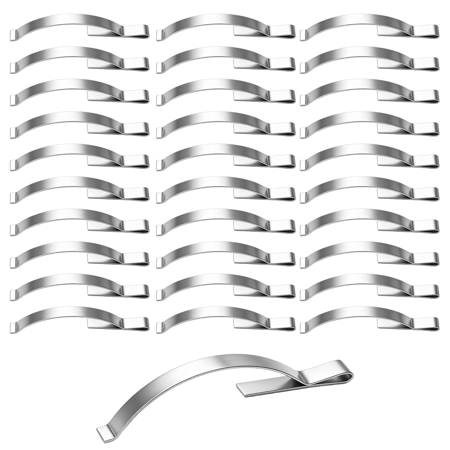 Thinp 30 Pcs Window Screen Clips, Stainless Steel Corner Mount Flat Window Springs Replacement Screen Clips to Hold the Screen in Window, Prevent Screen Windows Shaking (1/4” Wide 2-1/4” Long)