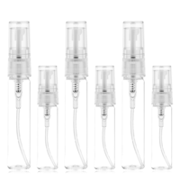 Aysatogc 6 PCS Mini Spray Bottle, 5ml 10ml Plastic Spray Refillable Empty Bottle Small Plastic Fine Mist Sample Containers Perfume Atomizer Clear Portable Travel Bottles