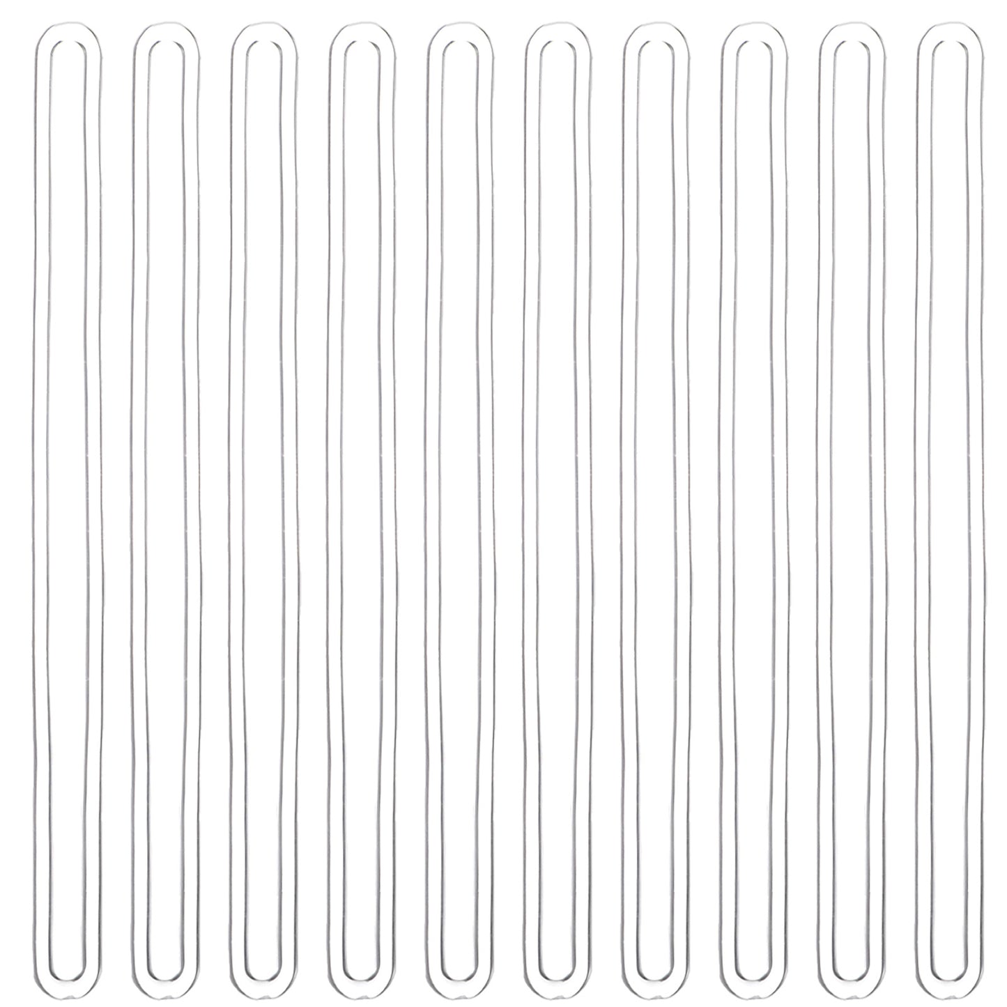 10 Pack Clear PVC Luggage Tag Loops