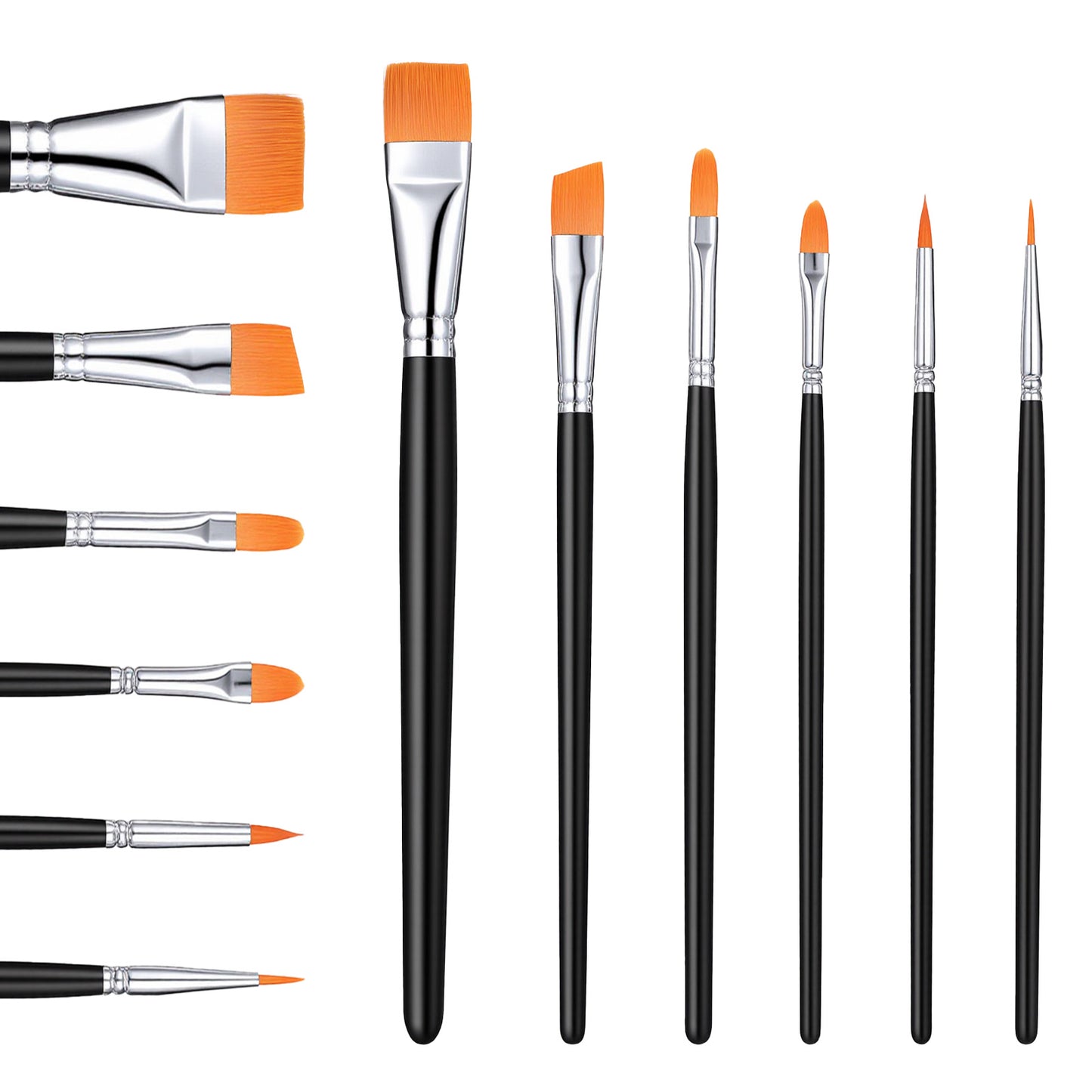 Face Paint Brush Set, 6 Pcs Professional Artist Brush for Body Face Painting, Small Paint Brush Kit for Halloween Cosplay Party - Acrylic Painting Oil Gouache Watercolor