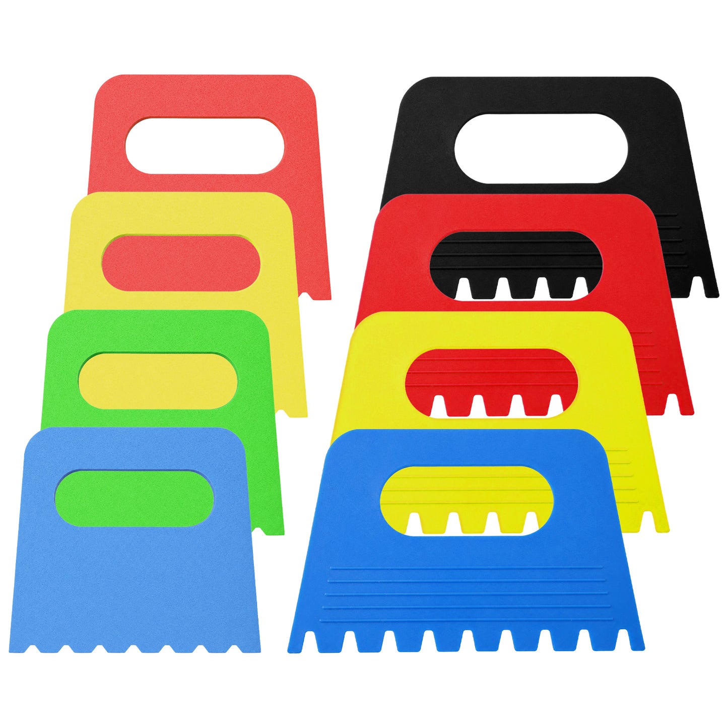 8 Pcs Plastic Paint Scraper, Textured Art Tools for Plaster, Art Putty Scraper for Texture Arts on Canvas Putty Acrylic Plaster Arts Pottery