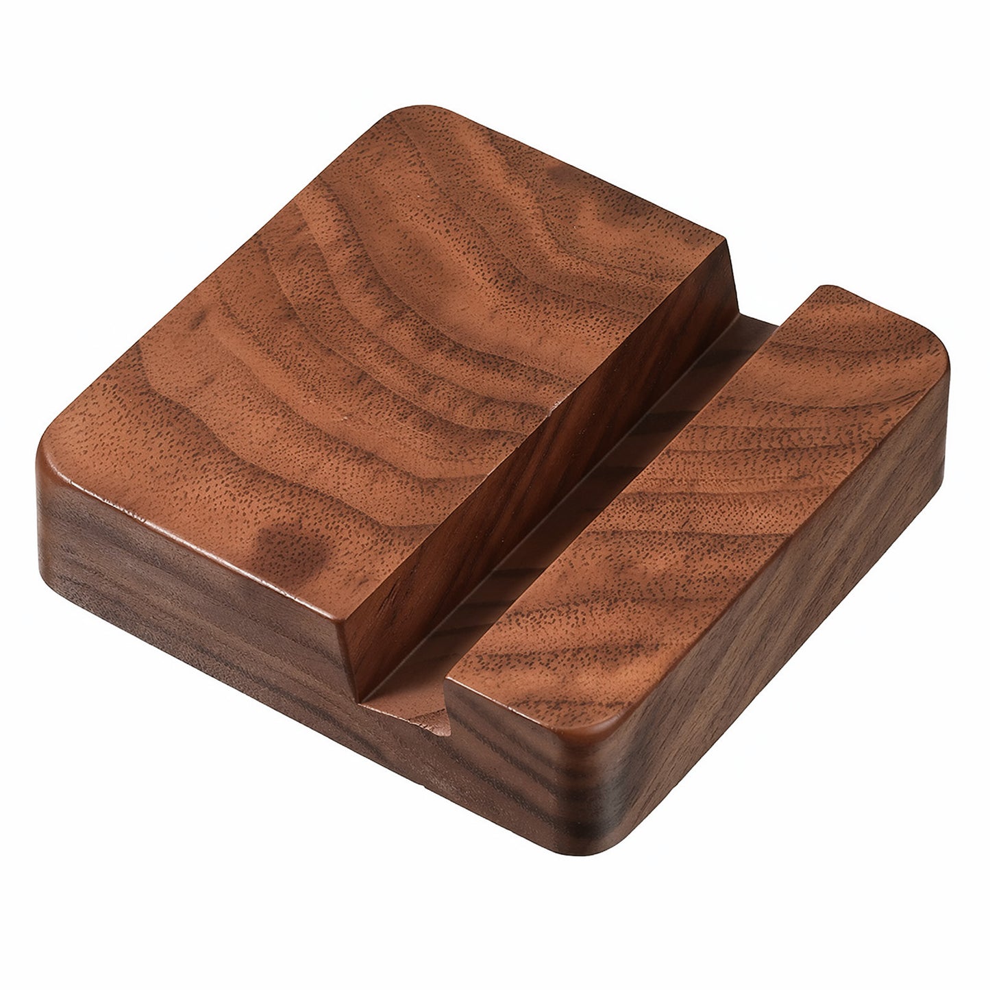 Aphumedc Wood Phone Stand, Round Single Slot Phone Holder Portable Aesthetic Wood Smartphone Stand for Countertop Table Desk Universal Cellphone Organizer Desktop Office Accessories