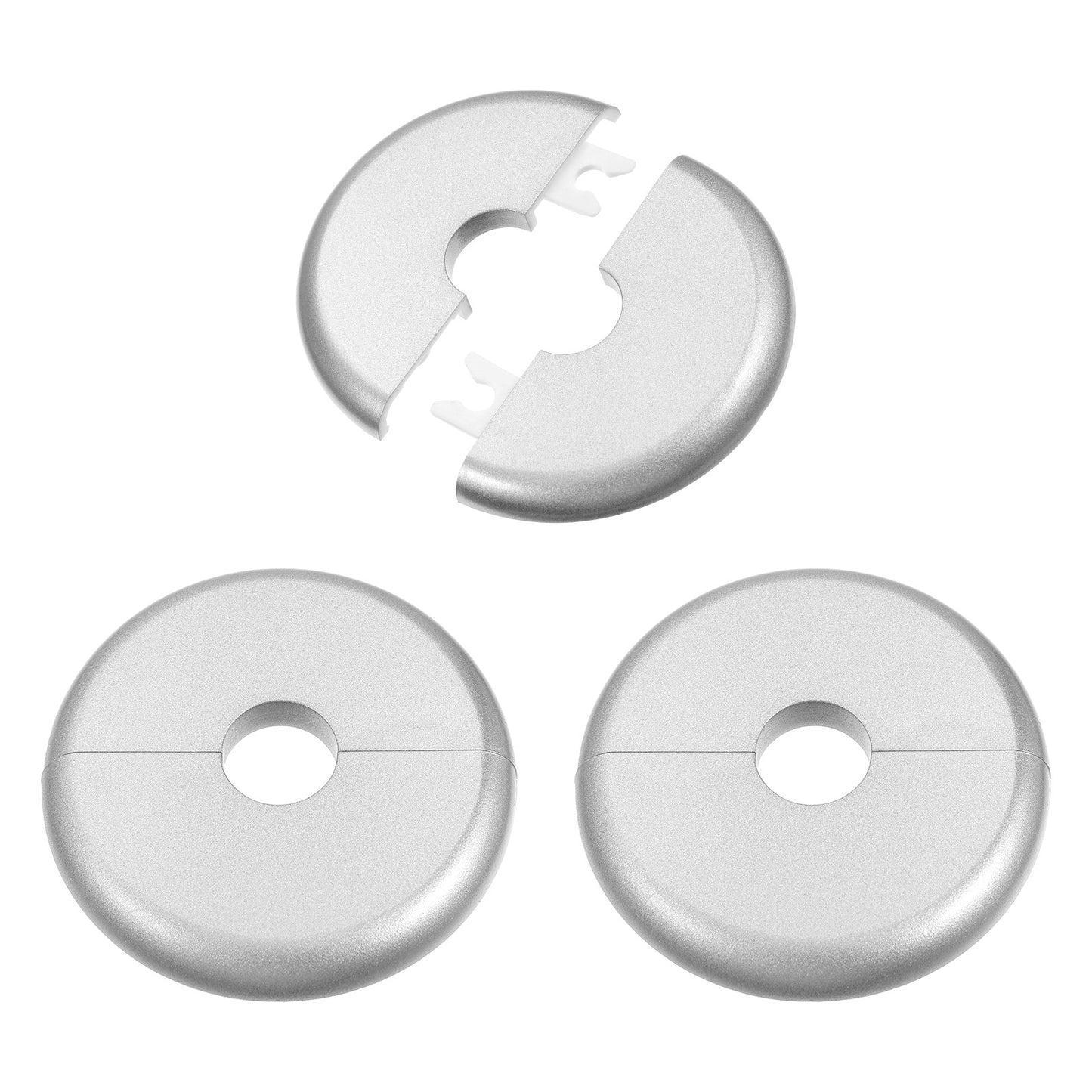 3PCS Silver Wall Hole Cover, 2.76inch Diameter Cable Grommet for Wall Cable Pass Through - Cord Hider Hider for Organizing TV Ethernet Starlink Cables, Protects Cords Decorates Holes