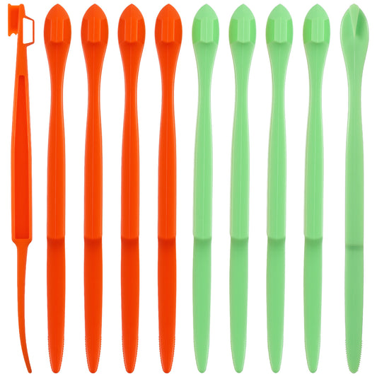 10 Pack Orange Peeler Tool, Citrus Peel Cutter & Lemon Opener, Plastic Fruit Peelers, Remover Easy Open Citrus Peel, Kitchen Accessories(Orange + Green)