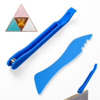 Axafazup Copper Foil Hand Foiler Tool Kit for Stained Glass, 7/32" and 1/4" Foiler with Burnisher and Dispenser, Blue Stained Glass Tools and Supplies