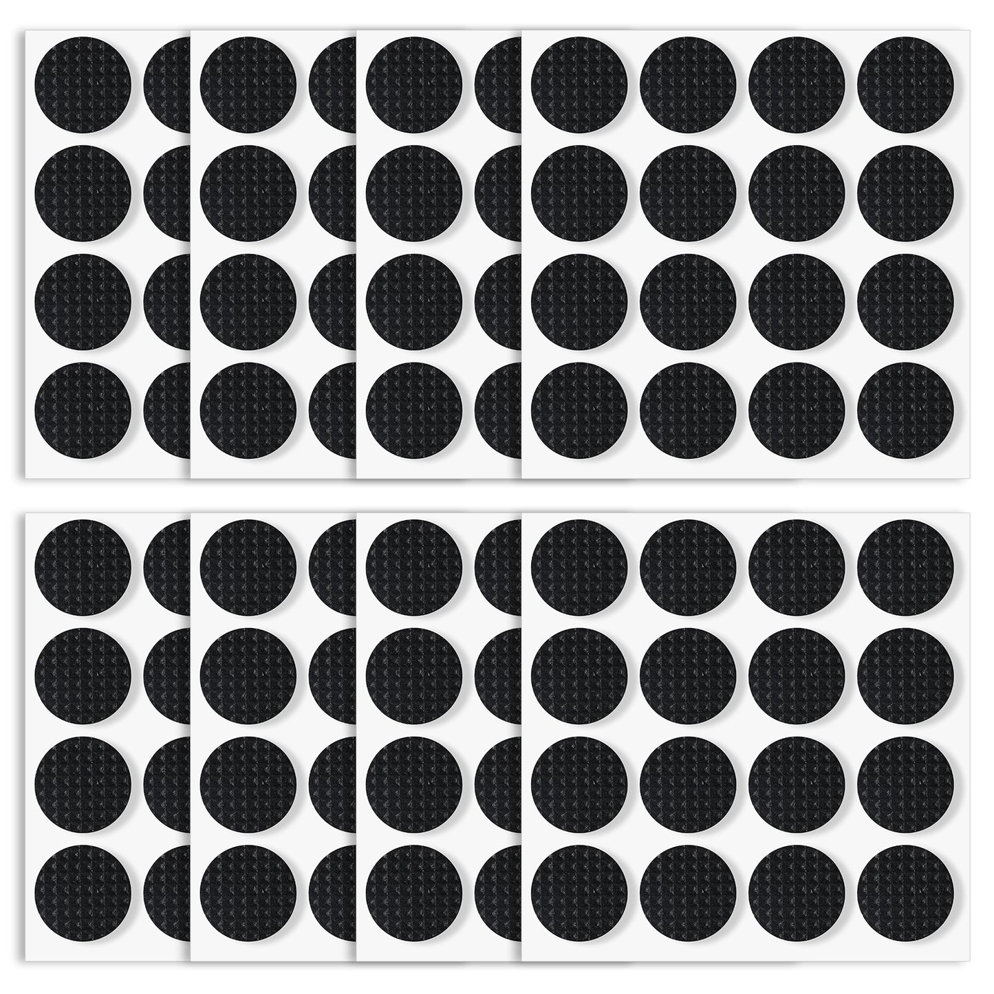128 Pcs 3/4 Inch Non Slip Furniture Pads, Self Adhesive Rubber Anti Skid Grippers, Anti Slip Table Legs, Chair Leg Floor Protectors for Hardwood Floors, Round Black