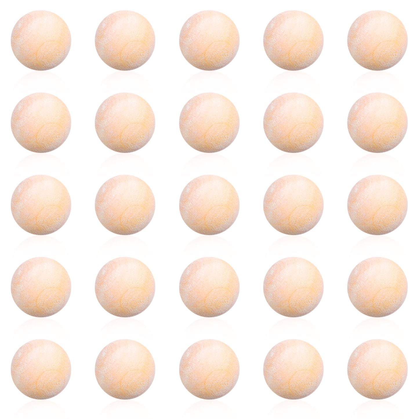 0.39 Inch Solid Wood Balls, 100 Unprocessed Natural Round Hardwood Balls, Smooth Polished Wood Balls for DIY Projects, Arts and Crafts, Decoration