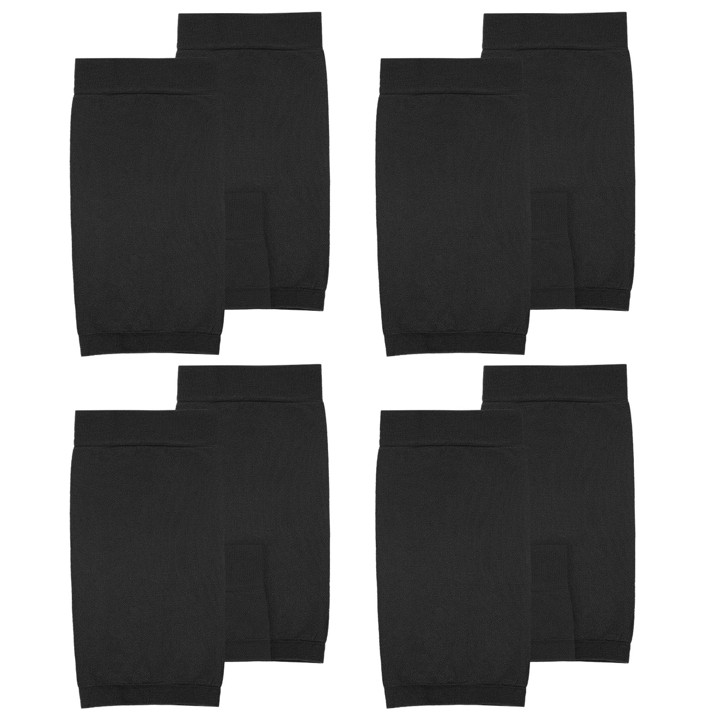 Ajcotahm 4 Pairs Tattoo Cover up Sleeve, 7.1 X 3.5 Inch Forearm Concealer Support, Tattoo Aftercare UV Protection over Sleeve Elbow Sleeves for Women Men(Black)