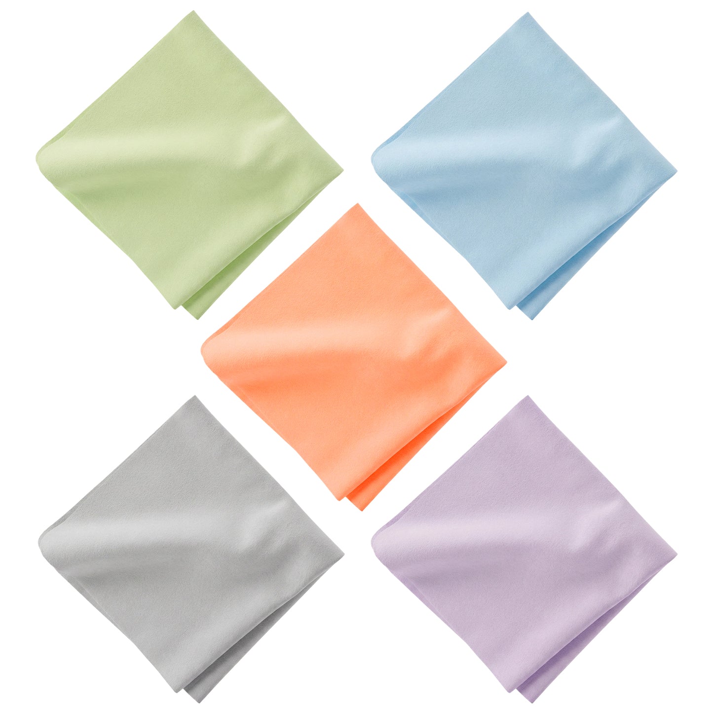 5 Pcs Flute Cleaning Cloth, Extra Large 12"x 12" Microfiber Instrument Cleaning Cloth Soft Reusable Cleaner Cloths for Guitar Flute Violin Piano Trumpet Sax Glasses Len Screen
