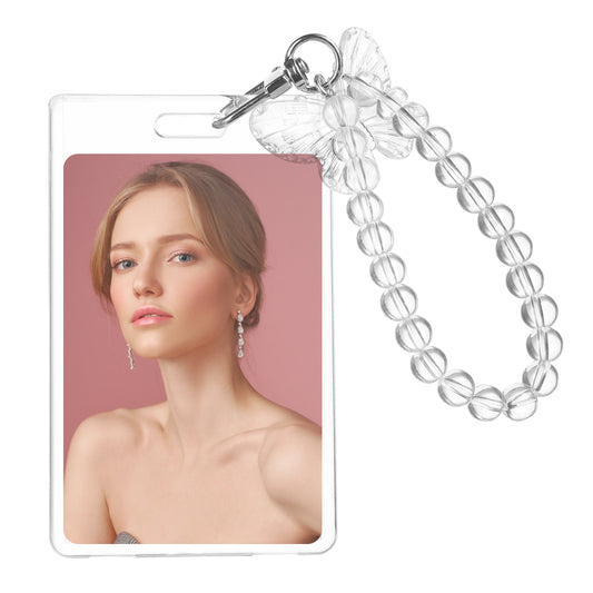 1 Piece Photocard Holder Clear Acrylic Kpop Photo Card Holder 4.13 * 2.56in Acrylic Photo Keychain Transparent ID Holder Credit Card ID Bank Card Bus Card Student Card