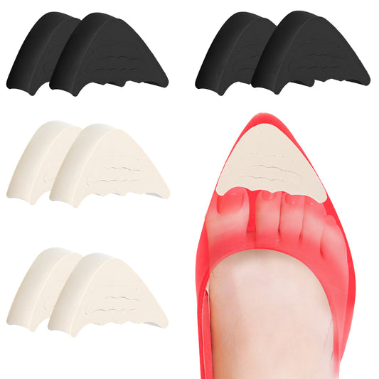 Toe Inserts for Shoes Too Big 4 Pairs Shoe Toe Inserts Soft Sponge Adjustable Toe Inserts for Loose Shoes Unisex Shoe Inserts Shoe Filler for Shoes Toe Cushion Fillers Make Shoes Fit High Heels Boots