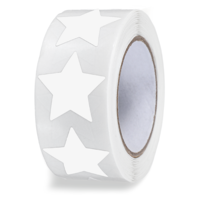 White Star Stickers 500 PCS, 1 Inch White Stars Self-Adhesive Labels, Waterproof Removable Stickers for Children Teacher Business & Organization