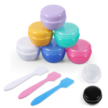 8Pcs 20ml Small Travel Containers, Convenient Travel Containers for Creams, Travels-Size Makeup Container for Toiletries, Lotions, Cosmetics(Includes 3 Small Spoons)