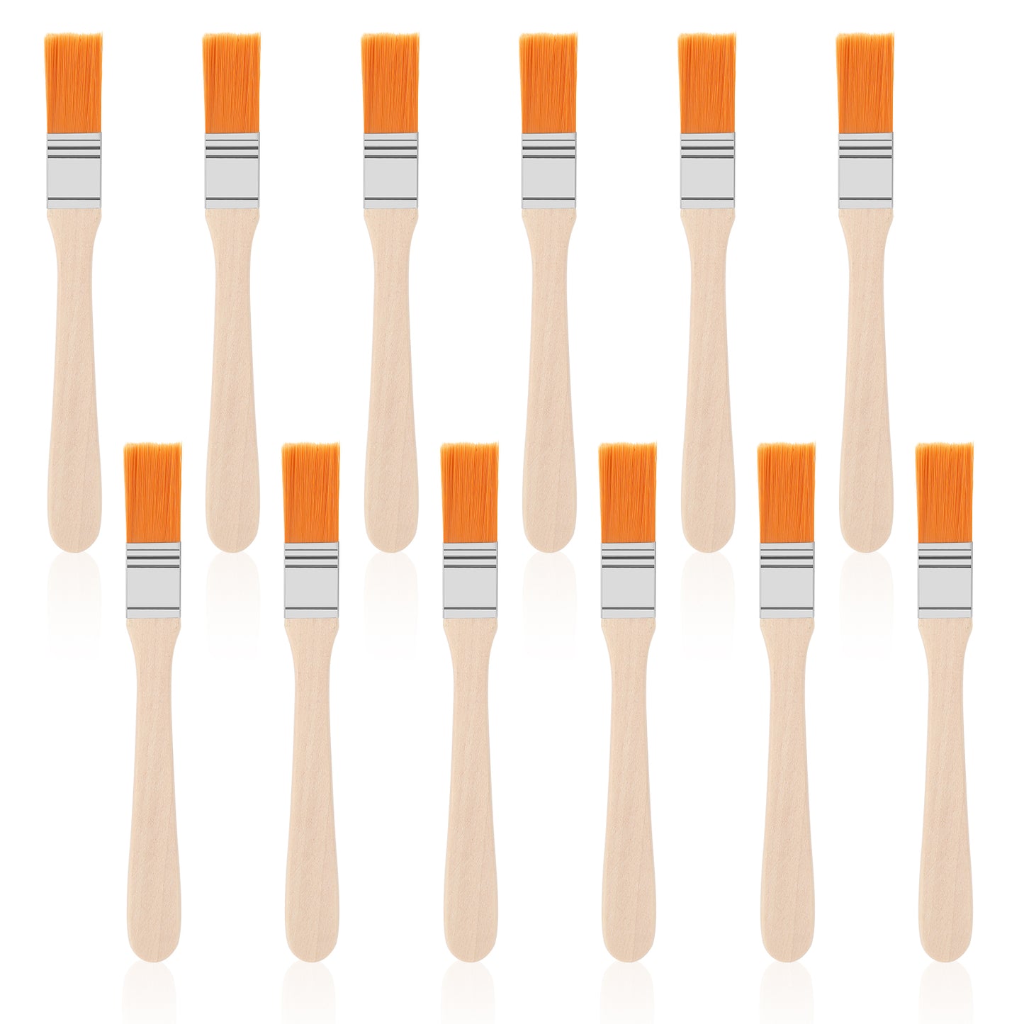 ZEYIYER 12 PCS Small Paint Brush, 0.5 Inch Width Soft Bristle with Wood Handle Trim Painting Brush Tool for Touch up Painting Wall Door Cabinets Fences Furniture