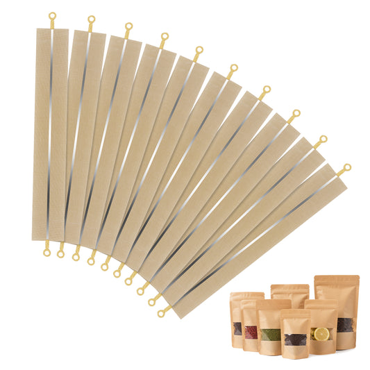 10 Pieces 8 Inch Heat Sealer for Cookies,Heated Ribbon Cutter Sealer,Impulse Bag Sealers Impulse Sealers Replacement Parts Heat Seal Strips Replacement Heating Element Grip Service Spare Repair Kit