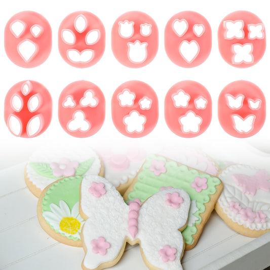 10 PCS Polymer Clay Cutters, Clay Cutters, Cutter for Polymer Jewelry, Mini Cutter for Earrings Polymers Making, 6 Shapes Floral & Leaf & Butterfly Micro