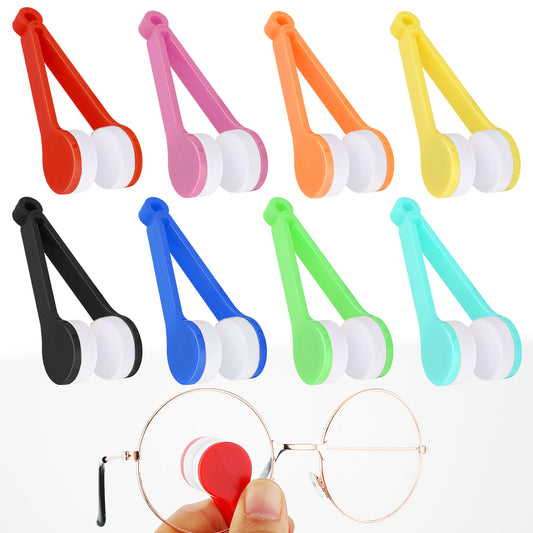 YQQYG 8 PCS Mini Sun Glasses Eyeglass Microfiber Spectacles Cleaner Cleaning Clip, Eyeglasses Cleaner Microfiber Cleaning Clip Eyeglass Cleaner Tool