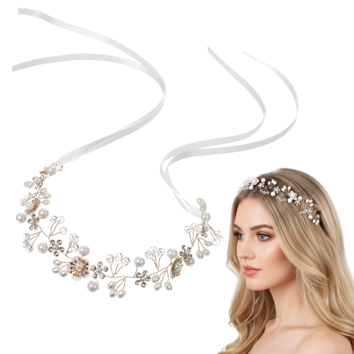 Flower Girl Hair Accessory, Hair Accessories Crystal Bridal Headpiece Silver Wedding Headband Wedding Hairs Headbands for Weddings, Engagements, Proms and Formal Events