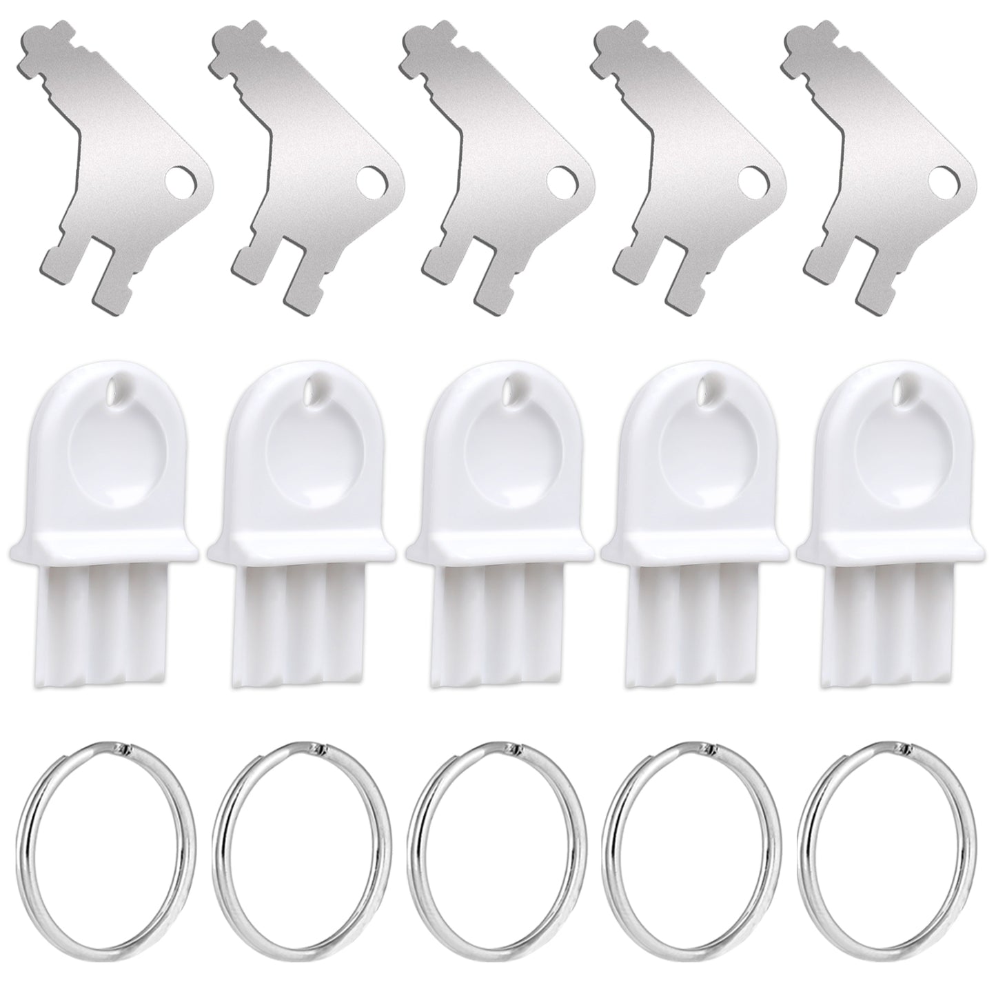 ZEYIYER 15 PCS Paper Towel Dispenser Key, Toilet Paper Dispenser Key, Paper Towel Dispenser Key Sets with 15 PCS Key Rings, Universal Paper Towel Dispenser Key for Janitors Maintenance Professionals