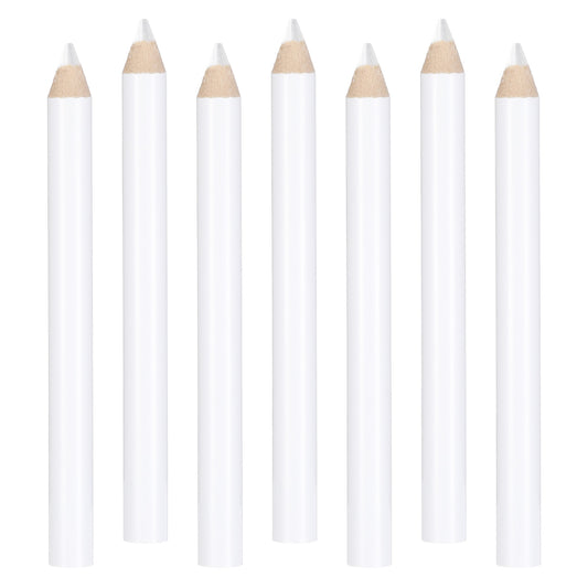 Aysatogc 7PCS Fabric Pencils for Sewing, White Water Soluble Sewing Fabric Maker White Fabric Marking Pencils Tailors Chalk for Tailors, Quilting, Dressmaker & DIY Crafts (8.75cm)