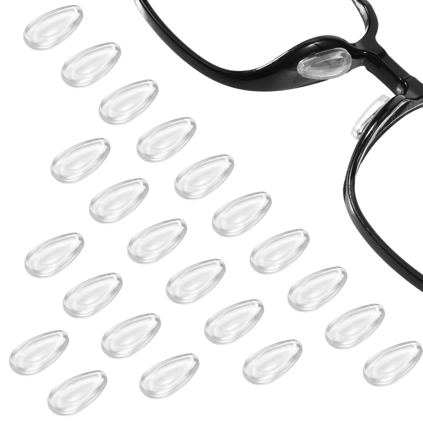 10 Pairs Nose Pads for Plastic Frames, Silicone Air Bag Eyeglass Nose Pads Clear Adhesive Anti Slip Nose Grips for Glasses Sunglasses Reading Glasses
