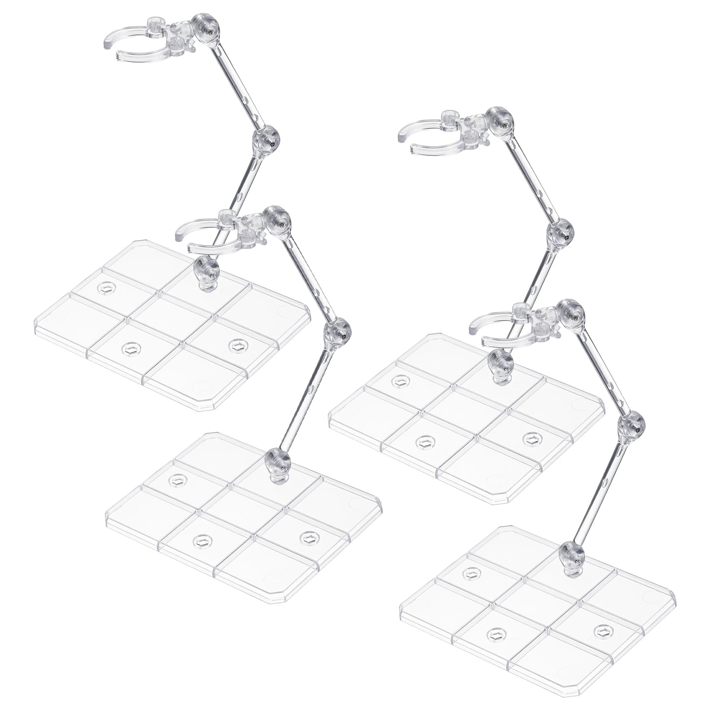 CIATBYYJ 4Pcs Action Figure Stand Assembly Action Figure Display Holder Base Universal Humanoid Model Support Display Stand